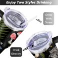thumbnail image 5 of 40oz Cute Colorful Botanical Mushroom Stainless Steel Flip Straw Tumbler Spill Proof Travel Cup Double Wall Vacuum Insulated Coffee Mug with Top Handle, 5 of 6