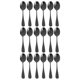 thumbnail image 1 of Cucharadas Negras Cucharadas, Mini Cucharas para Pastel de Acero Inoxidable, Cucharadas para Helado, Cucharaditas Pequeñas para Postre, Juego de 18 (Cucharas de Café Negro), 1 of 9