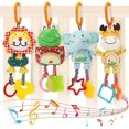 thumbnail image 1 of Juguetes para bebés de 0, 3, 6, 9, 12 meses, cascabeles para bebés, sonajeros para bebés, cochecito de desarrollo temprano de felpa suave, juguetes para bebés, regalos de cumpleaño, 1 of 5