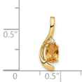 thumbnail image 2 of 14K Yellow Gold Diamond & Citrine Pendant, 2 of 2
