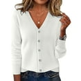 thumbnail image 4 of shqvo Cardigan Sweaters For Women Trendy Lightweight Long Sleeve Button Up Knit Tops Classic V Neck Soft Fall Sweaters Women Cardigan Plus Size Cardigan For Women, 4 of 5