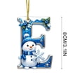 thumbnail image 2 of Clearance Cute Snowman Letter E Personalized Christmas Ornaments, Christmas Tree Decorations, 2D Christmas Tree Pendants for Xmas Tree Decor, 2 of 7