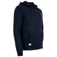 thumbnail image 3 of U.S. POLO ASSN. Sudadera para hombre - Diagonal Fleece Carbon Finish, chaqueta con cremallera, capucha, algodón Azul oscuro XL (X-Large), 3 of 4