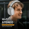 thumbnail image 4 of LY1632 Wireless Over Ear Headphones, Noise Canceling Bluetooth 5.3 Headphones with Microphones,Hi-Res Audio,48H Playtime,Foldable,Breathable Soft Earpads for iOS/Android/Samsung/PC, 4 of 8