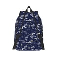 thumbnail image 3 of Daiia Hawaiian Style Vintage Canvas Backpack for Men and Women ,Hiking Backpack,Travel Laptop Bag for School,Large Capacity Backpack, 3 of 8