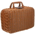 thumbnail image 4 of LIOOBO Handwoven Rattan Storage Box, Light Brown, Strong and Tidy Organizer, 4 of 8