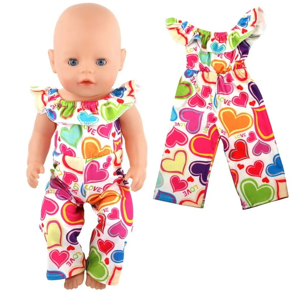 KOYPTL 18 inch American Doll Clothes and Accessories, Doll Clothes Present, Reborn Doll Clothing Outfits Playset,Outfits Use For Girls 2  Christmas Birthday Valentine's Day Present