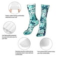 thumbnail image 3 of Xecao Blue Floral with Butterflies Print Fashion No Heel Casual Crew Socks Cushioned Breathable for Men Women - Moisture wicking,Not easy to fade Suitable for daily, 3 of 7