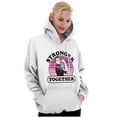 thumbnail image 4 of Breast Cancer Stronger Together Hoodie Sweatshirt Women Brisco Brands M, 4 of 6