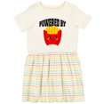thumbnail image 3 of Inktastic French Fries Powered by Fries Girls Toddler Dress, 3 of 5