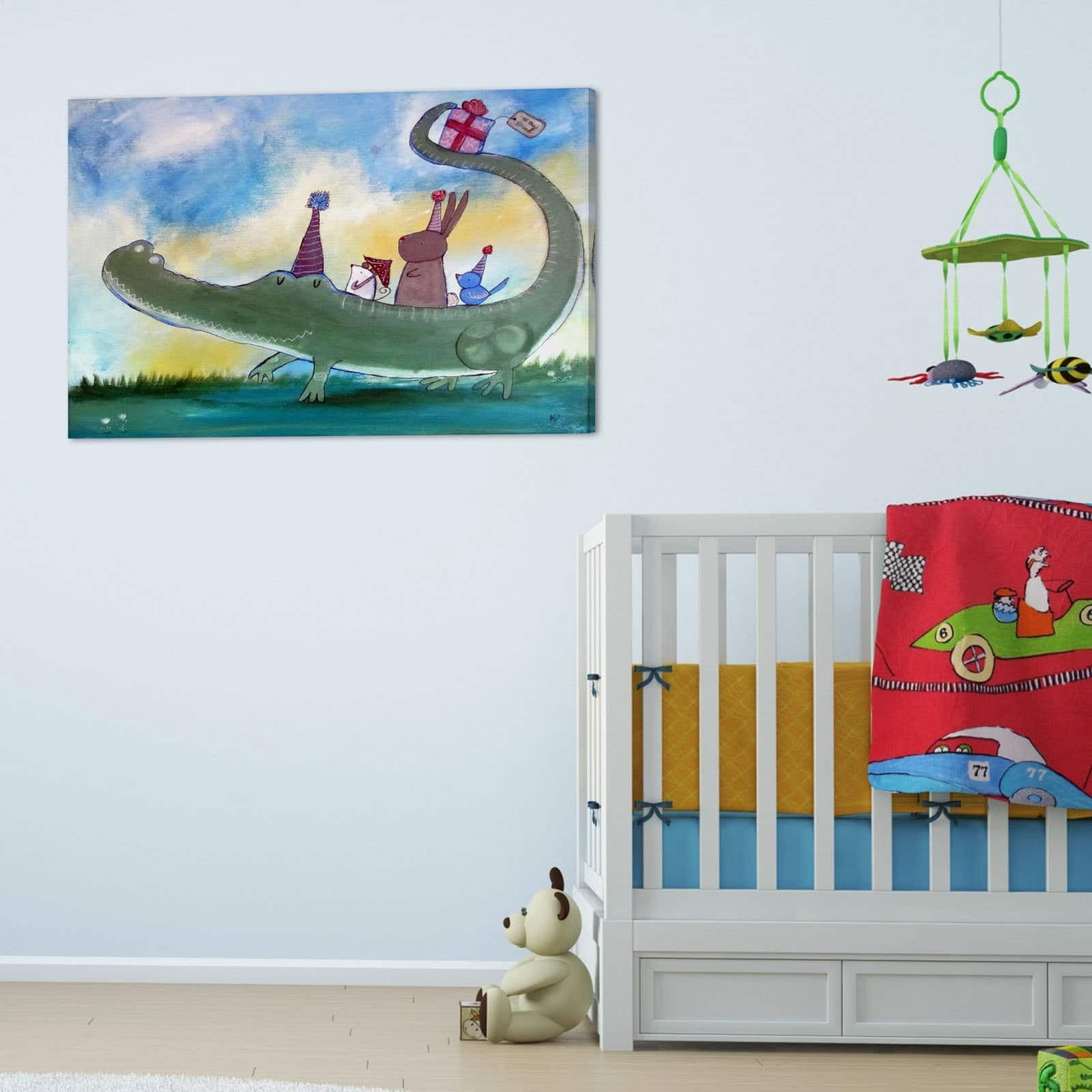 Marmont Hill Alligator Birthday Wall Art