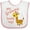 White and Pink, variant on Inktastic My Gramma Loves Me- Cute Giraffe Boys or Girls Baby Bib