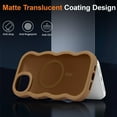 thumbnail image 3 of Funda magnética para iPhone 14 y iPhone 13, compatible con MagSafe, diseño de marco ondulado transparente 2025, borde suave, bonita funda protectora mate transparente a prueba de golpes, 3 of 6