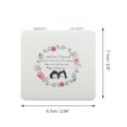 thumbnail image 2 of Ofertas Únicas 1 Pc Espejo de Mano Cuadrado Duradero para Mujeres para Viajes Vidrio Blanco, 2 of 5