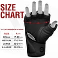thumbnail image 4 of Guantes de artes marciales mixtas RDX Grappling Sparring, medio dedo, piel maya, 4 of 8