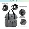 thumbnail image 5 of Diaper Bag Backpack with Changing Pad, Insulated Pocket Large Capacity Stroller Organizer Bag Gray, 5 of 7