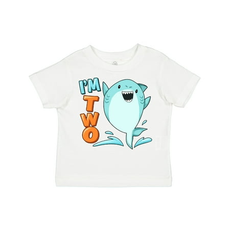 

Inktastic I m Two- Shark Second Birthday Gift Toddler Boy or Toddler Girl T-Shirt