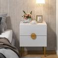 thumbnail image 6 of Tribesigns Nightstands, 2 Drawers Modern Nightstand, Bedside Tables with Gold Legs, Side Table for Bedroom, 6 of 7