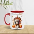 thumbnail image 5 of Happy Thanksgiving Chinese Crested Turkey Costume Pumpkins Autumn Leaves 11oz Accent Two-tone Mug Dog Lover Coffee Tea Cup - 130144, 5 of 5