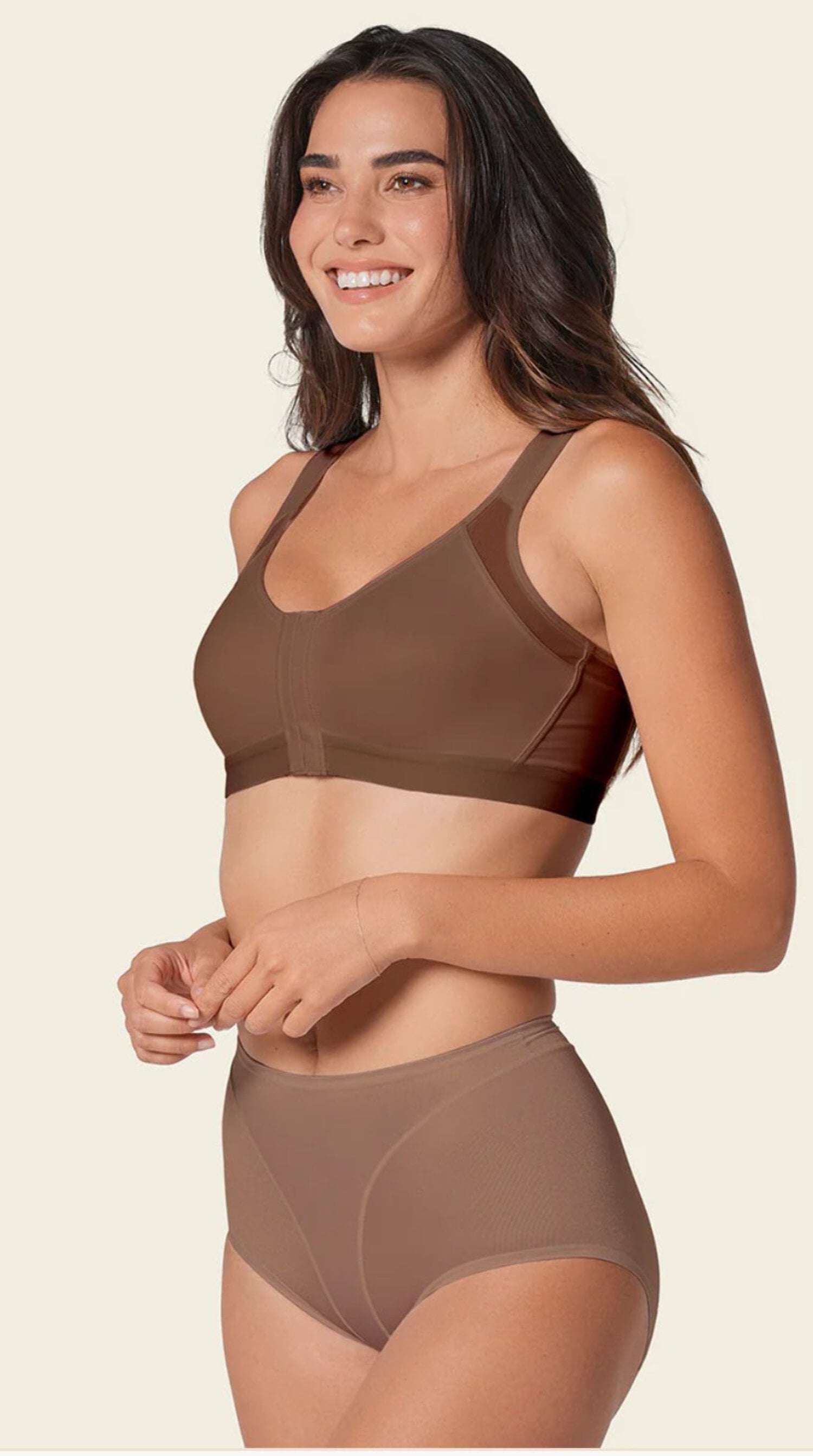 Women's Leonisa 011473 Posture Corrector Back Support Wireless Bra (Black 42D)