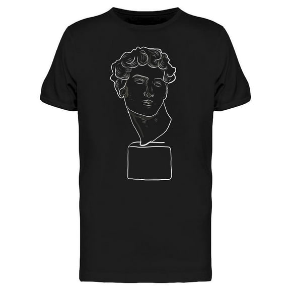 Black Statue Head Of David T-Shirt Men -Image by Shutterstock, Male Medium