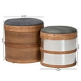 thumbnail image 7 of Baxton Studio Caleb Modern Grey Fabric and Alligator Faux Leather 2-Piece Storage Ottoman Set, 7 of 7