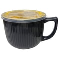 thumbnail image 2 of 30 oz / 900 ml Ceramic Soup Bowl, Large Bowl with Handle and Vented Lid, Microwave Safe Food Storage Container for Ramen, Noodle, Cereal, Fruit, Salad, 2 of 8