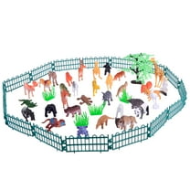 PBPBOX 32 Pcs Jungle Animals Figures Set Assorted Color for Farm Animal Figurine Toys Classroom