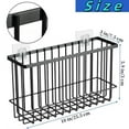 thumbnail image 2 of Topboutique Kitchen Cabinet Door Storage Box,Hanging Storage Basket,Wall Mounted Metal Storage Boxes,Wall Mount Non Screw Bathroom Storage Basket,Cabinet/Bathroom/Fridge Organiser Storage Box White, 2 of 7