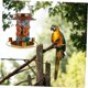 thumbnail image 2 of Solar bird feeder with hanging feeding station for wild birds and garden lighting for outdoor decoration and wildlife observation., 2 of 5