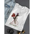 thumbnail image 3 of Spaniel On Penny Farthing T-Shirt Women -Fab Funky Designs, Female Large, 3 of 4