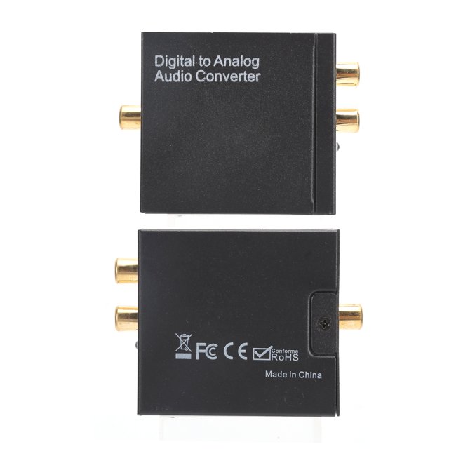 Convertisseur de Lecture 44.148-96KHz Audio Numérique Adaptateur R/L avec Stéréo 3.5 Compatible avec 24-Bit SPDIF L / R Entrée Flux