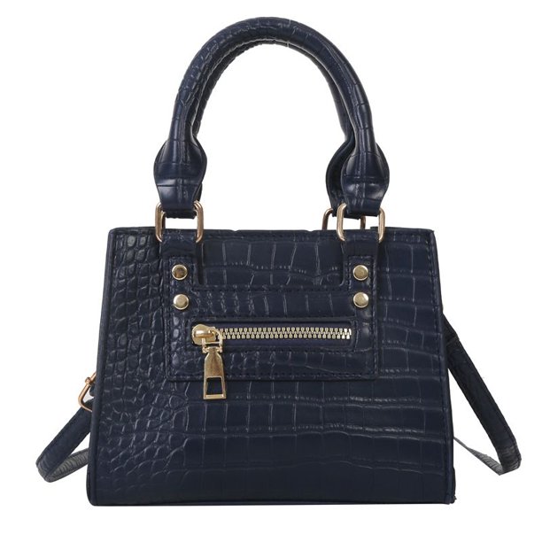 Bolso de mano para mujer, diseño de cocodrilo, bolso de hombro de cuero PU, elegante embrague (azul) Likrtyny Para Estrenar