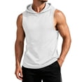 thumbnail image 3 of HAJWOH Men's UPF 50+ Hooded Tank Top Sleeveless Hoodies Lightweight Casual Gym Workout Shirts Cooling Muscle Tee Shirt, 3 of 7