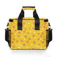 thumbnail image 7 of FORMRS Insulated Cooler Bag 24 Cans Capacity Soft Leakproof Lunch Box with Side Pockets, Pink White Stars, 7 of 7