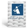 Simple Golf Theme Thank You Note Card - 10 Boxed Cards & Envelopes