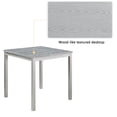 thumbnail image 6 of PAPROOS Solid Wood Dining Table, Counter Height Square Kitchen Table for Small Space, Farmhouse Acacia Wooden Dinner Table for 4, Silver Gray(Only Table), 6 of 7