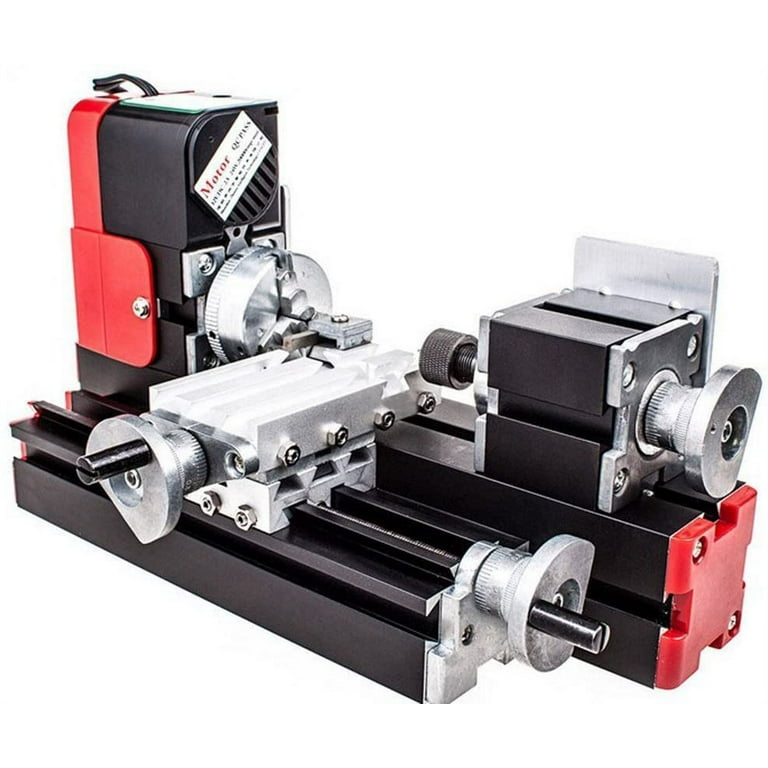 SHANNA Mini Lathe Machine DC12V 24W DIY Tool Metal Motorized