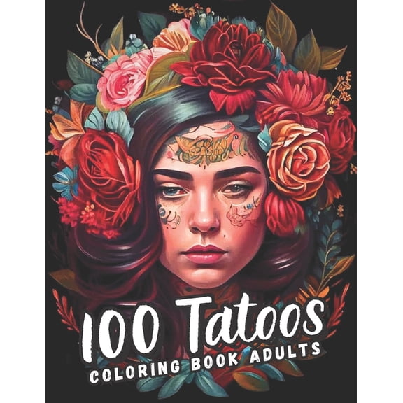 A Tattoo Coloring Book for Adults (Paperback)