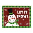 thumbnail image 1 of Letrero de madera con forma de caja de Navidad, diseño rústico de Papá Noel y muñeco de nieve, placa para colgar en la pared, JM00559, 1 of 5