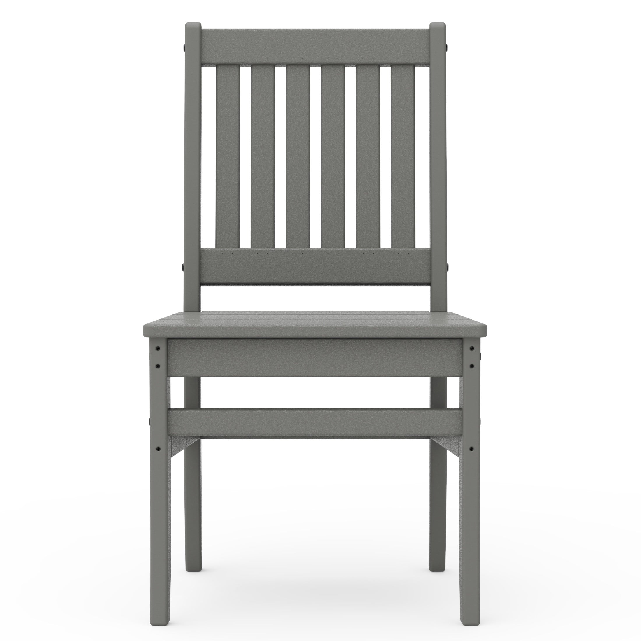 Better Homes & Gardens by POLYWOOD Southlake Outdoor Dining Side Chair (2 Chairs), All-Weather HDPE, Patio Seat, Slate Gray