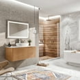 thumbnail image 3 of Eviva Leah 32 Inch Medium Oak Wall Mount Bathroom Vanity, 3 of 8