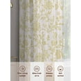 thumbnail image 3 of Farmhouse Yellow Sheer Curtains for Living Room Bedroom Vintage Flower Leaf Botanical Plant Sheer Curtains 108 Inch Long 2 Panels Set Light Filtering Curtain Window Treatments Drapes for Dining Room, 3 of 6