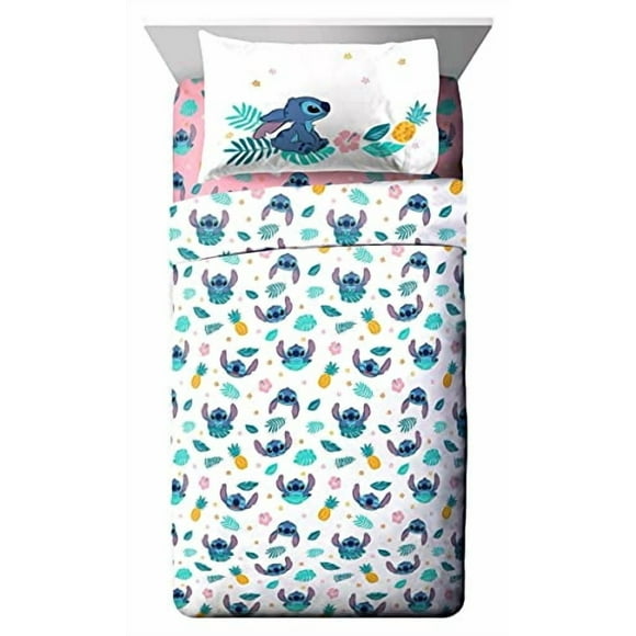 Lilo and Stitch Hawaiian Denim 3-Piece Kids Twin Sheet Set