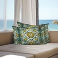 thumbnail image 4 of Outdoor Pillow Cover Retro Boho Flowers Set of 2 Waterproof Throw Pillowcases Abstract Ethnic Style Floral Decorative Patio Furniture Pillows for Couch Garden Indoor & Outdoor Use, 4 of 9