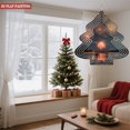 thumbnail image 2 of Metal Hanging Christmas Tree Wind Spinner - Festive Garden Decoration with Concentric Rings & Fireworks Design for Yard & Garden, 2 of 7