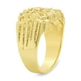 thumbnail image 2 of Men's 19mm 14k Yellow Gold Plated Flat Nugget Pinky Ring, Size 11.5 + Gift Box, 2 of 7