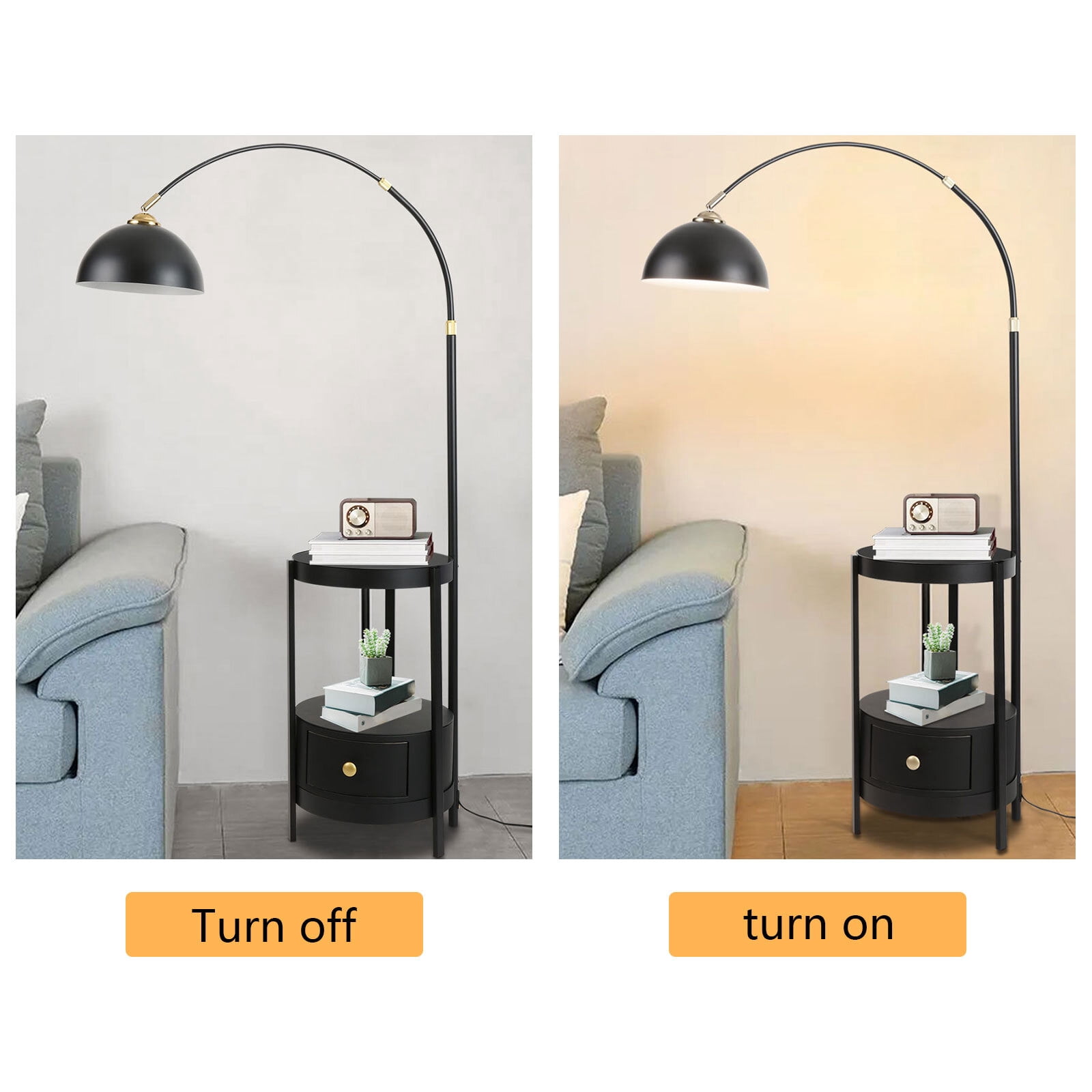 Modern Foot Switch Floor Lamp Standing Reading Light Bedroom Living Room Light W/o Bulb for Living Room
