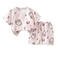 thumbnail image 1 of Odeerbi 1-6 Años Niños Niñas Pijamas de Algodón de Verano de Manga Corta Y Pantalones Cortos Con Estampado de Conejos Y Ropa Para Dormir Pijamas de Dos Piezas, 1 of 3