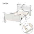 thumbnail image 6 of Hassch Wood Platform Bed Frame Twin Size Mattress Foundation Sleigh Bed, White, 6 of 10